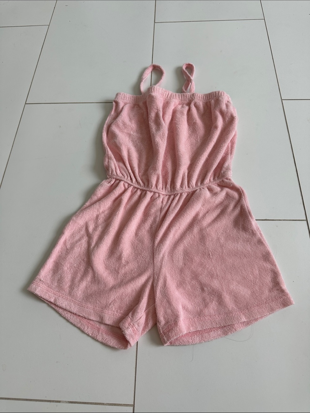 Hanna Andersson pink terry romper swim cover 8